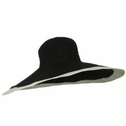 Jeanne Simmons Ribbon 8 Inch Wide Brim Edge Self Tie Hat -Adams Shop 1331562721 14