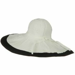 Jeanne Simmons Ribbon 8 Inch Wide Brim Edge Self Tie Hat -Adams Shop 1331562825 14