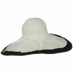Jeanne Simmons Ribbon 8 Inch Wide Brim Edge Self Tie Hat -Adams Shop 1331562826 14