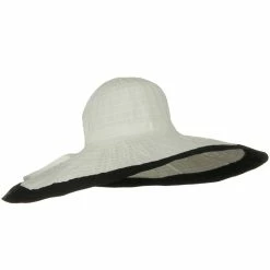 Jeanne Simmons Ribbon 8 Inch Wide Brim Edge Self Tie Hat -Adams Shop 1331562827 14