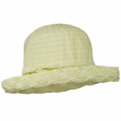 Jeanne Simmons Ribbon Toyo Kettle Brim Hat