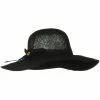 Jeanne Simmons Mesh Crown Ribbon Braid Wide Brim Bow Button Hat -Adams Shop 1331729977 7