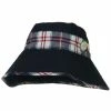 Jeanne Simmons Cotton Blend Stitched Plaid Band Bucket -Adams Shop 1331734828 7