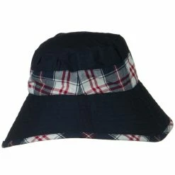 Jeanne Simmons Cotton Blend Stitched Plaid Band Bucket -Adams Shop 1331734830 3
