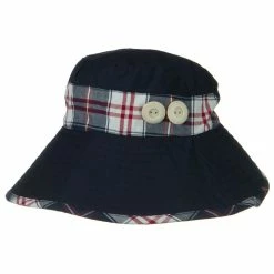 Jeanne Simmons Cotton Blend Stitched Plaid Band Bucket -Adams Shop 1331734832 3