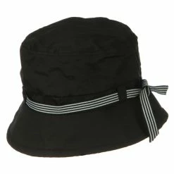 Jeanne Simmons Small Brim Stripe Ribbon Bucket Hat 24 Jeanne Simmons Small Brim Stripe Ribbon Bucket Hat -Adams Shop 1331734919 3