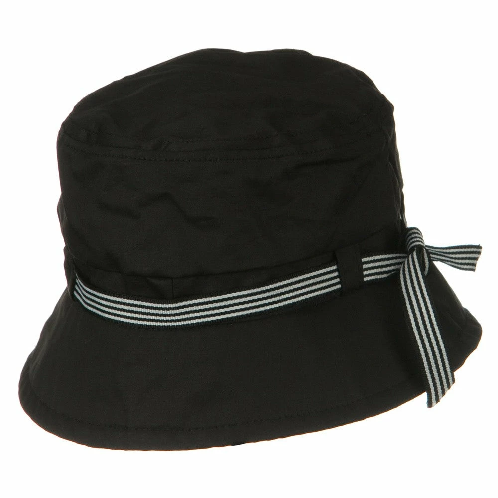 Jeanne Simmons Small Brim Stripe Ribbon Bucket Hat 5 Jeanne Simmons Small Brim Stripe Ribbon Bucket Hat - Image 3