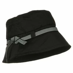 Jeanne Simmons Small Brim Stripe Ribbon Bucket Hat 25 Jeanne Simmons Small Brim Stripe Ribbon Bucket Hat -Adams Shop 1331734920 3