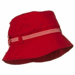 Jeanne Simmons Small Brim Stripe Ribbon Bucket Hat 40 Jeanne Simmons Small Brim Stripe Ribbon Bucket Hat -Adams Shop 1331735063 3