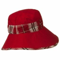 Jeanne Simmons Cotton Blend Stitched Plaid Band Bucket -Adams Shop 1331738171 3
