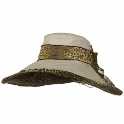 Jeanne Simmons Woman's Hat Cheetah 6 Inch Wide Brim Hat