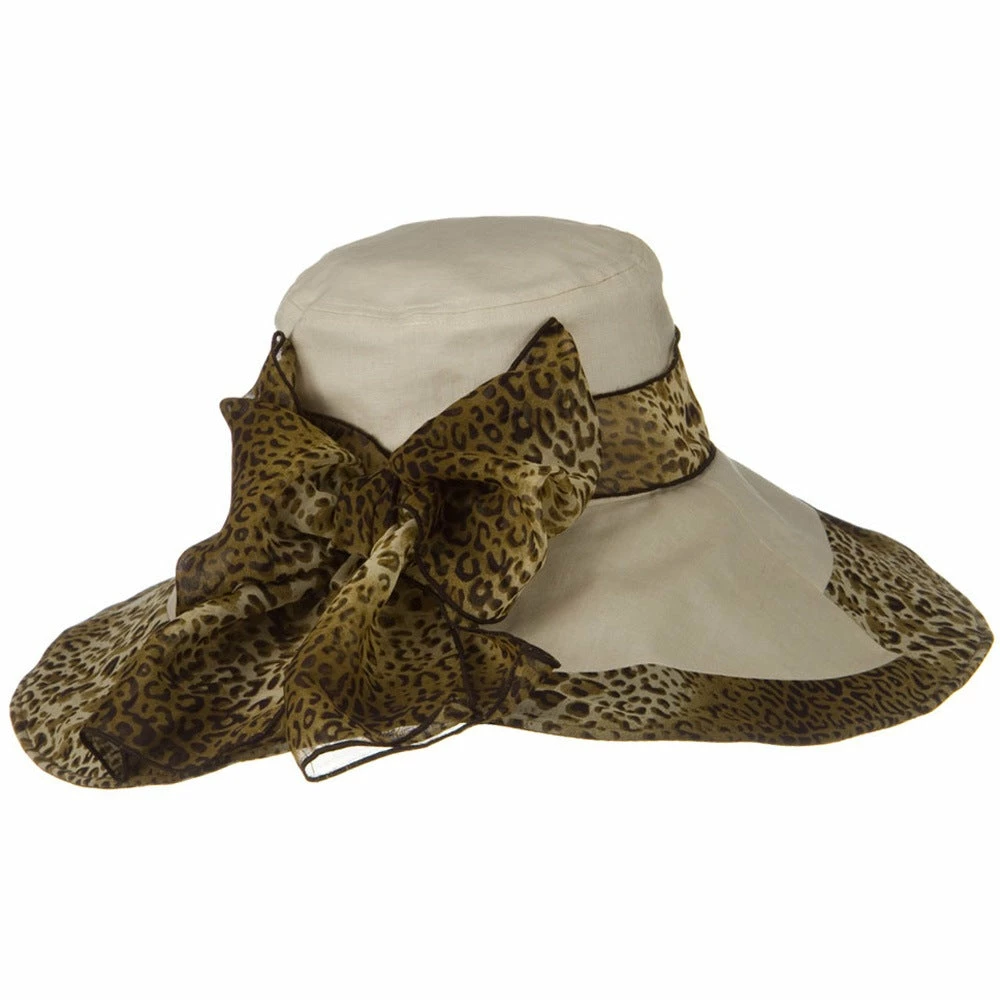 Jeanne Simmons Woman's Hat Cheetah 6 Inch Wide Brim Hat 5 Jeanne Simmons Woman's Hat Cheetah 6 Inch Wide Brim Hat - Image 3