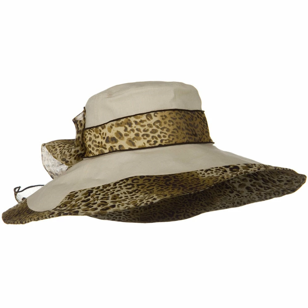 Jeanne Simmons Woman's Hat Cheetah 6 Inch Wide Brim Hat 6 Jeanne Simmons Woman's Hat Cheetah 6 Inch Wide Brim Hat - Image 4