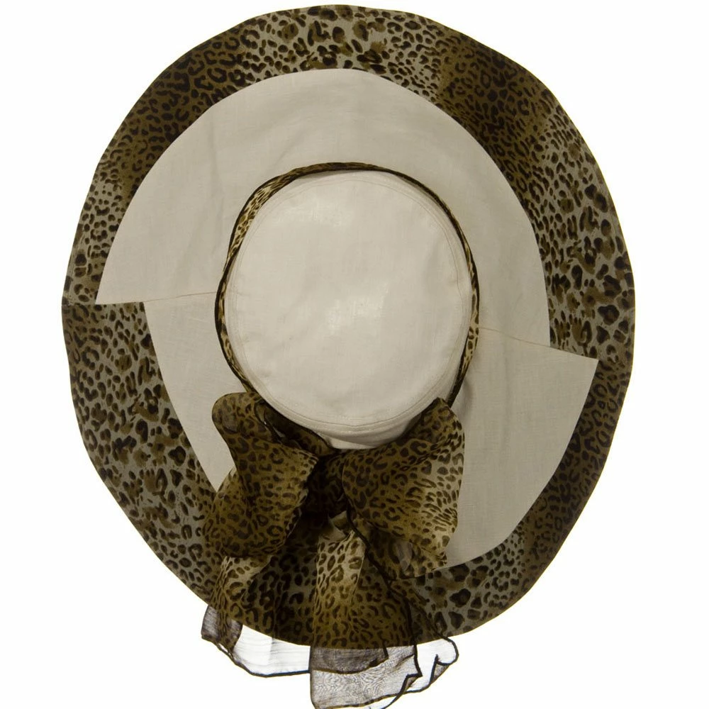 Jeanne Simmons Woman's Hat Cheetah 6 Inch Wide Brim Hat 7 Jeanne Simmons Woman's Hat Cheetah 6 Inch Wide Brim Hat - Image 5