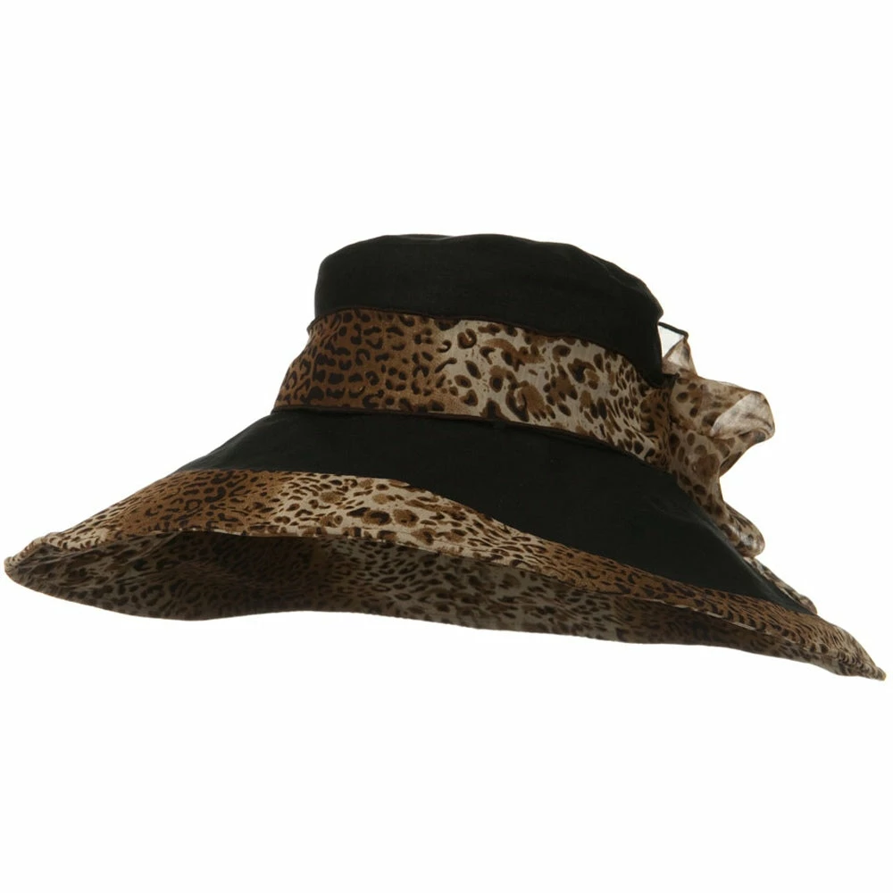 Jeanne Simmons Woman's Hat Cheetah 6 Inch Wide Brim Hat 8 Jeanne Simmons Woman's Hat Cheetah 6 Inch Wide Brim Hat - Image 6