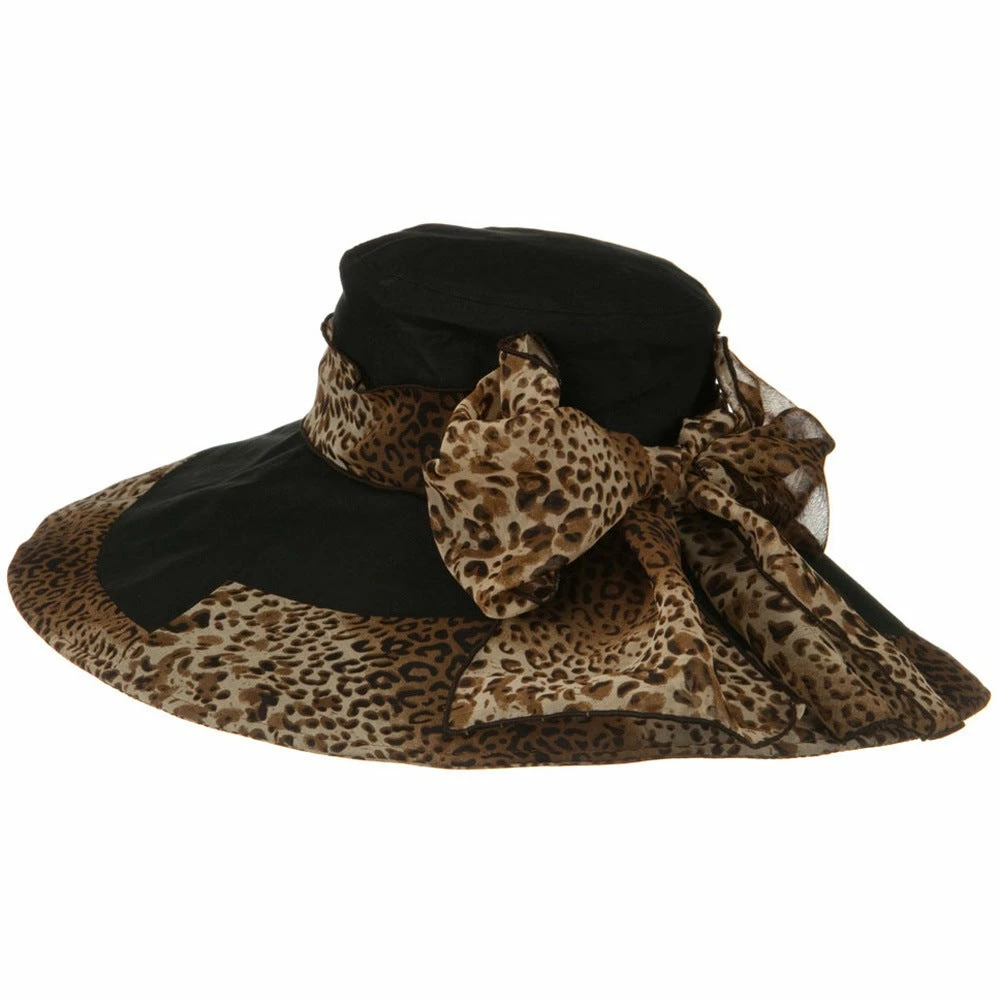 Jeanne Simmons Woman's Hat Cheetah 6 Inch Wide Brim Hat 9 Jeanne Simmons Woman's Hat Cheetah 6 Inch Wide Brim Hat - Image 7