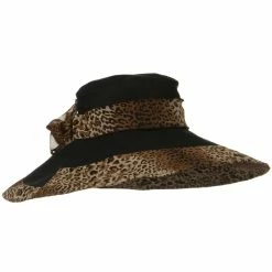 Jeanne Simmons Woman's Hat Cheetah 6 Inch Wide Brim Hat 20 Jeanne Simmons Woman's Hat Cheetah 6 Inch Wide Brim Hat -Adams Shop 1331741036 3