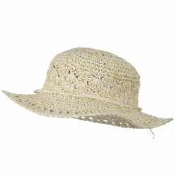 Jeanne Simmons Girls Scallop Design Self Tie Hat