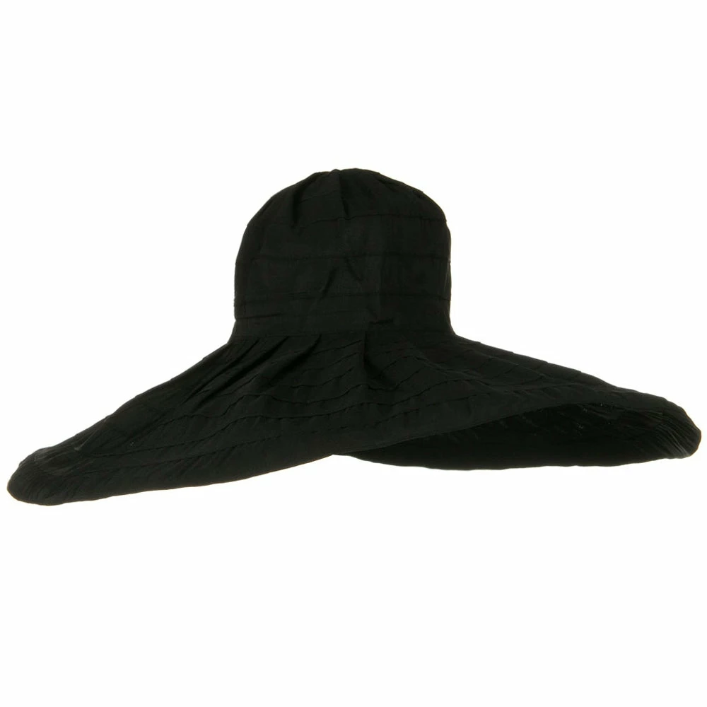 Jeanne Simmons Bold Stripe Sewn Ribbon 8 1-2 Inch Wide Brim Hat 6 Jeanne Simmons Bold Stripe Sewn Ribbon 8 1-2 Inch Wide Brim Hat - Image 4