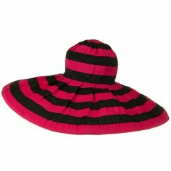 Jeanne Simmons Bold Stripe Sewn Ribbon 8 1-2 Inch Wide Brim Hat 33 Jeanne Simmons Bold Stripe Sewn Ribbon 8 1-2 Inch Wide Brim Hat -Adams Shop 1331742693 3