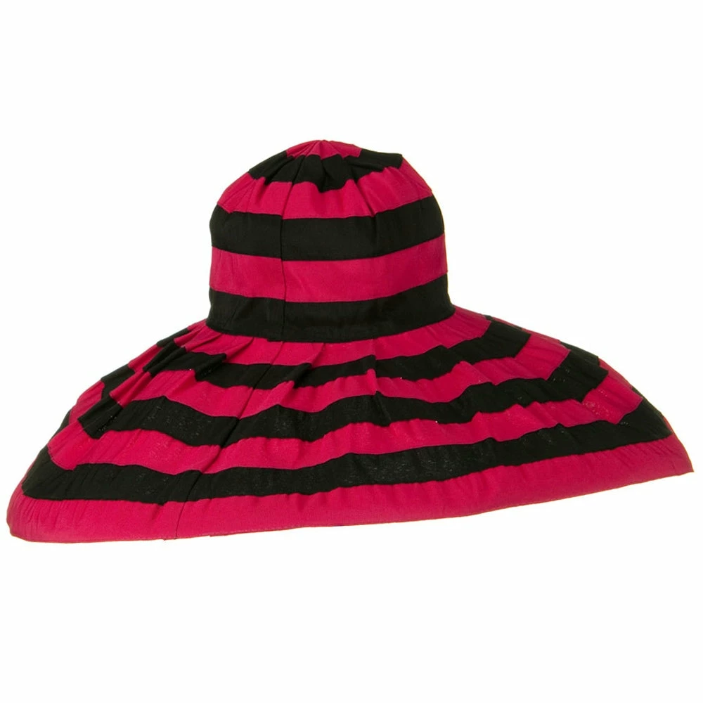 Jeanne Simmons Bold Stripe Sewn Ribbon 8 1-2 Inch Wide Brim Hat 10 Jeanne Simmons Bold Stripe Sewn Ribbon 8 1-2 Inch Wide Brim Hat - Image 8