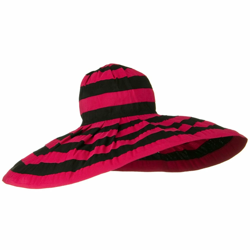 Jeanne Simmons Bold Stripe Sewn Ribbon 8 1-2 Inch Wide Brim Hat 11 Jeanne Simmons Bold Stripe Sewn Ribbon 8 1-2 Inch Wide Brim Hat - Image 9