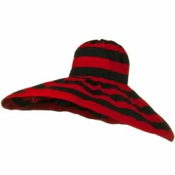 Jeanne Simmons Bold Stripe Sewn Ribbon 8 1-2 Inch Wide Brim Hat 47 Jeanne Simmons Bold Stripe Sewn Ribbon 8 1-2 Inch Wide Brim Hat -Adams Shop 1331742756 7