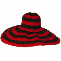 Jeanne Simmons Bold Stripe Sewn Ribbon 8 1-2 Inch Wide Brim Hat 48 Jeanne Simmons Bold Stripe Sewn Ribbon 8 1-2 Inch Wide Brim Hat -Adams Shop 1331742757 3