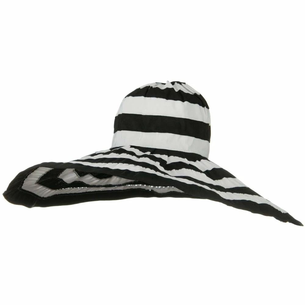 Jeanne Simmons Bold Stripe Sewn Ribbon 8 1-2 Inch Wide Brim Hat 18 Jeanne Simmons Bold Stripe Sewn Ribbon 8 1-2 Inch Wide Brim Hat - Image 16
