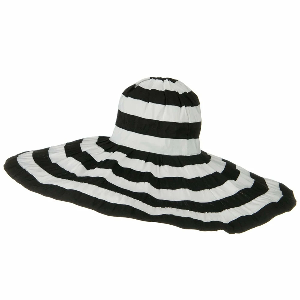 Jeanne Simmons Bold Stripe Sewn Ribbon 8 1-2 Inch Wide Brim Hat 19 Jeanne Simmons Bold Stripe Sewn Ribbon 8 1-2 Inch Wide Brim Hat - Image 17