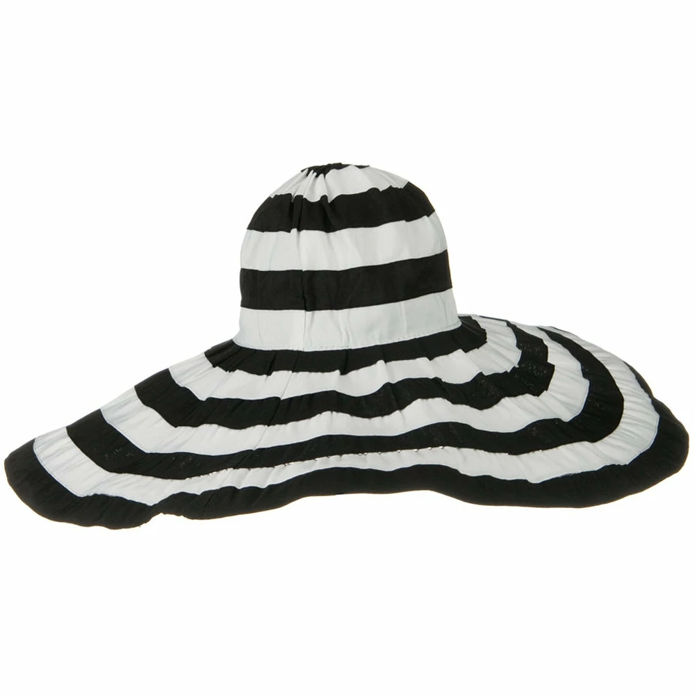 Jeanne Simmons Bold Stripe Sewn Ribbon 8 1-2 Inch Wide Brim Hat 20 Jeanne Simmons Bold Stripe Sewn Ribbon 8 1-2 Inch Wide Brim Hat - Image 18