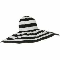 Jeanne Simmons Bold Stripe Sewn Ribbon 8 1-2 Inch Wide Brim Hat 45 Jeanne Simmons Bold Stripe Sewn Ribbon 8 1-2 Inch Wide Brim Hat -Adams Shop 1331743116 3