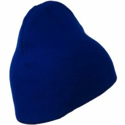 Cameo 8 Inch Acrylic Short Blank Beanie 159 Cameo 8 Inch Acrylic Short Blank Beanie -Adams Shop 8a016ps royal 3
