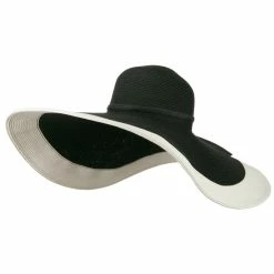 Jeanne Simmons 8 Inch Flat Wide Brim Hat With Self-tie