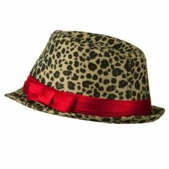 Jeanne Simmons Girls Acrylic Blend Cheetah Print Fedora -Adams Shop ac001mf 2