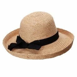 Jeanne Simmons Raffia Fine Braid Black Ribbon Band Hat 9 Jeanne Simmons Raffia Fine Braid Black Ribbon Band Hat -Adams Shop ac001ru natural 3