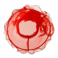 Something Special Feather And Lace Accent Organza Hat -Adams Shop ac002fy red 5