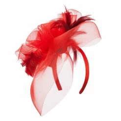 Something Special Horsehair Fascinator Hair Clip -Adams Shop ac003df red 2 1