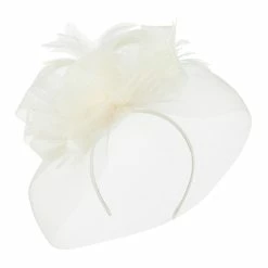 Something Special Horsehair Fascinator Hair Clip -Adams Shop ac004df white 1 1
