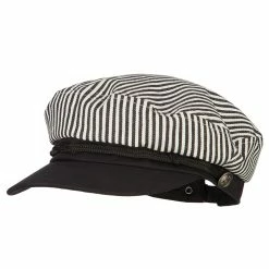 Jeanne Simmons Unisex Striped Cotton Adjustable Greek Sailor Hat