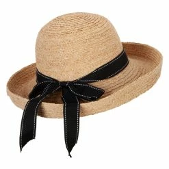 Jeanne Simmons Women's Raffia Braid Stitched Ribbon Band Accented Kettle Brim Sun Hat 9 Jeanne Simmons Women's Raffia Braid Stitched Ribbon Band Accented Kettle Brim Sun Hat -Adams Shop af001ru natural 3