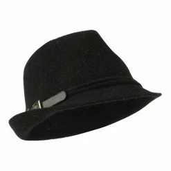 Something Special Angora Fedora With Belt Buckle Accent 47 Something Special Angora Fedora With Belt Buckle Accent -Adams Shop af003cf black 1