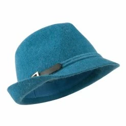 Something Special Angora Fedora With Belt Buckle Accent
