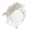 Something Special Flower Fascinator With Netting -Adams Shop an002df grey 1 1