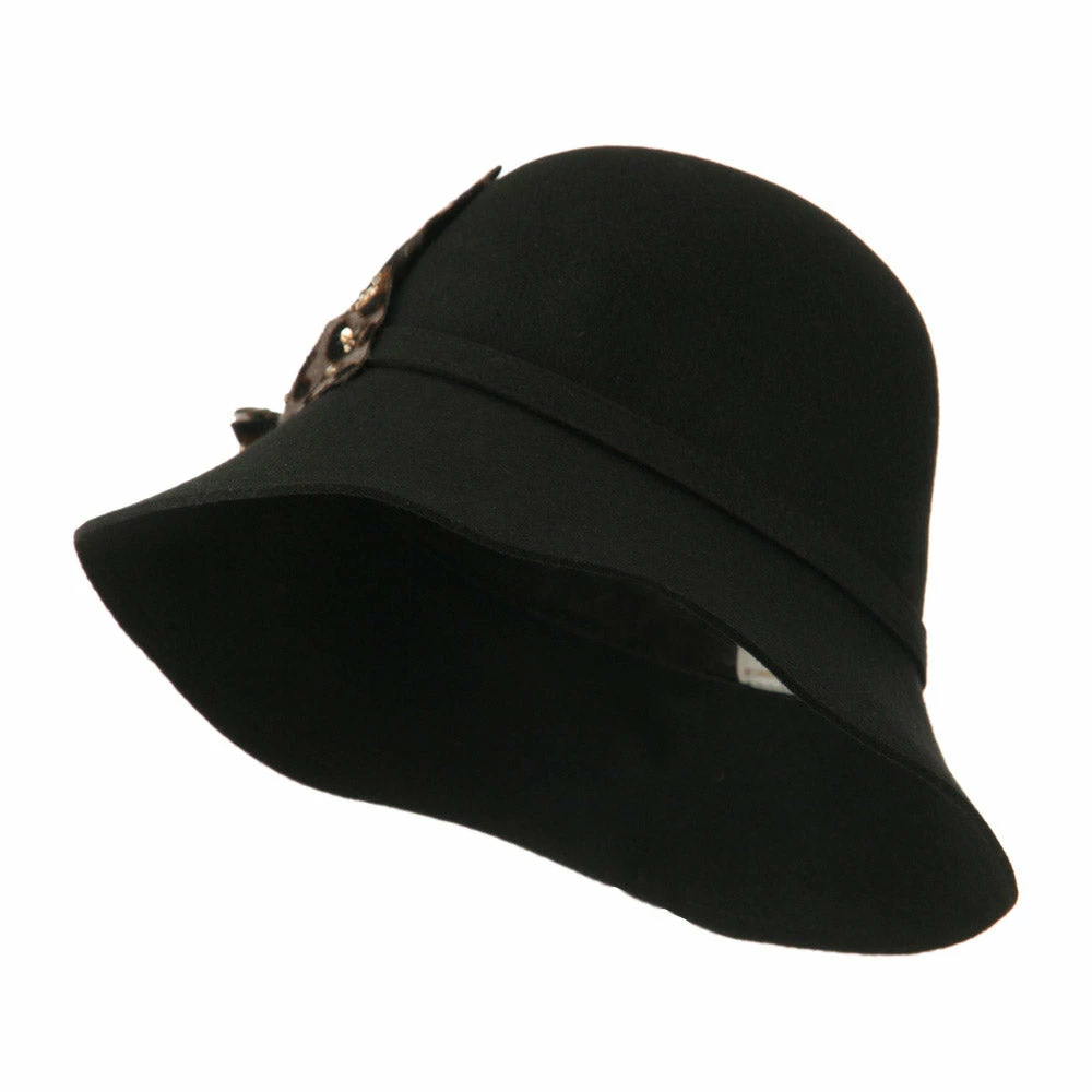 Something Special Wool Felt Hat With Animal Print Bow 6 Something Special Wool Felt Hat With Animal Print Bow - Image 4