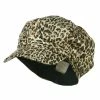 Something Special Animal Print Sequin Newsboy Cap -Adams Shop ap001nb brown 1 5