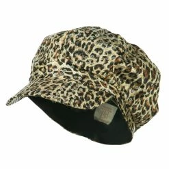 Something Special Animal Print Sequin Newsboy Cap