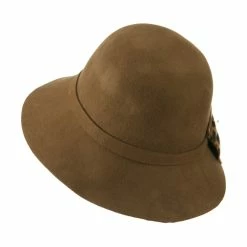 Something Special Wool Felt Hat With Animal Print Bow 34 Something Special Wool Felt Hat With Animal Print Bow -Adams Shop ap003fp pecan 3