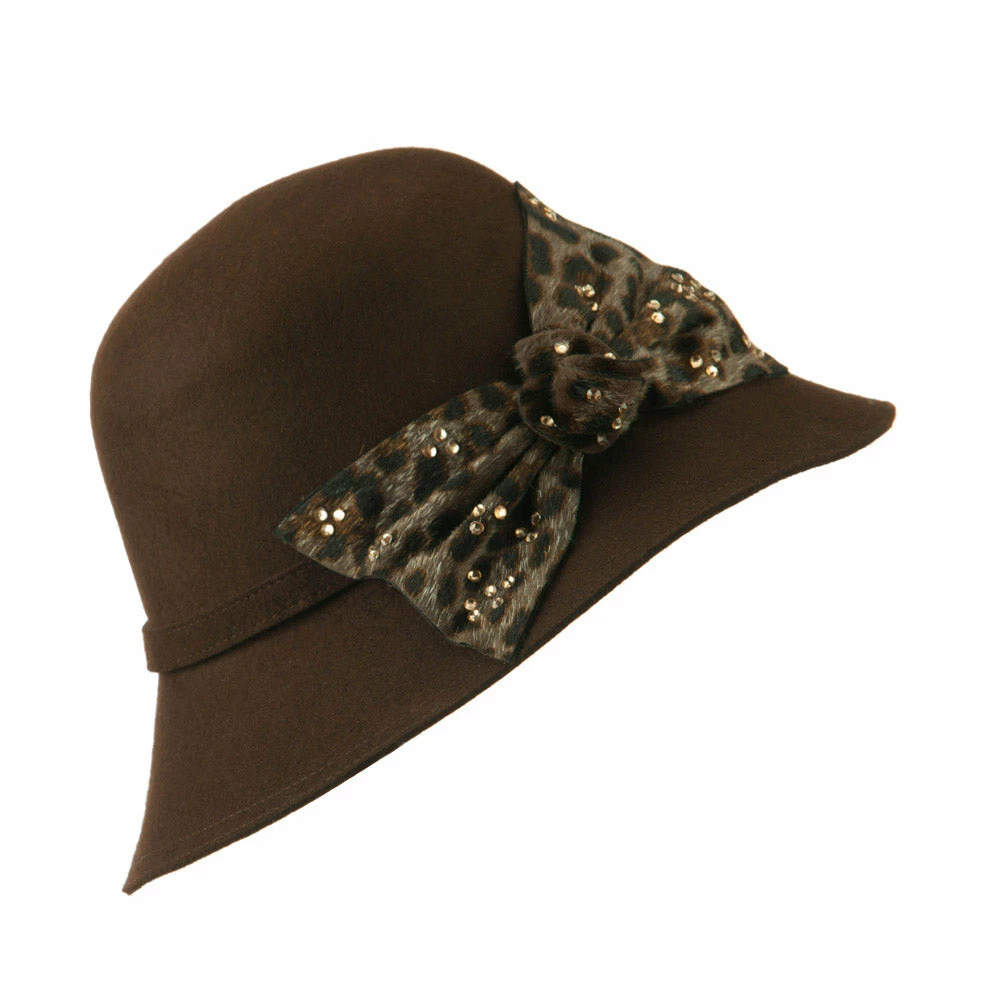 Something Special Wool Felt Hat With Animal Print Bow 22 Something Special Wool Felt Hat With Animal Print Bow - Image 20