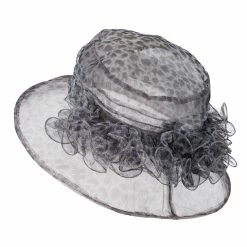 Jeanne Simmons Leopard Print Ruffle Flower Organza Hat -Adams Shop ar002fy 2 1